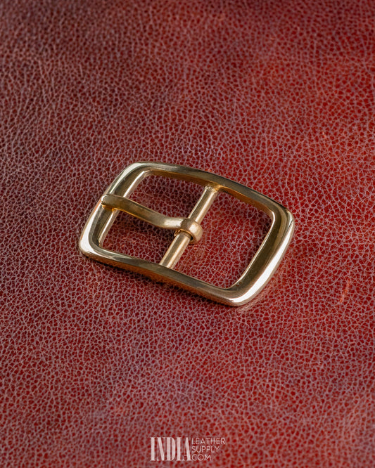 36mm Centre Bar Buckle, Solid Brass | India Leather Supply