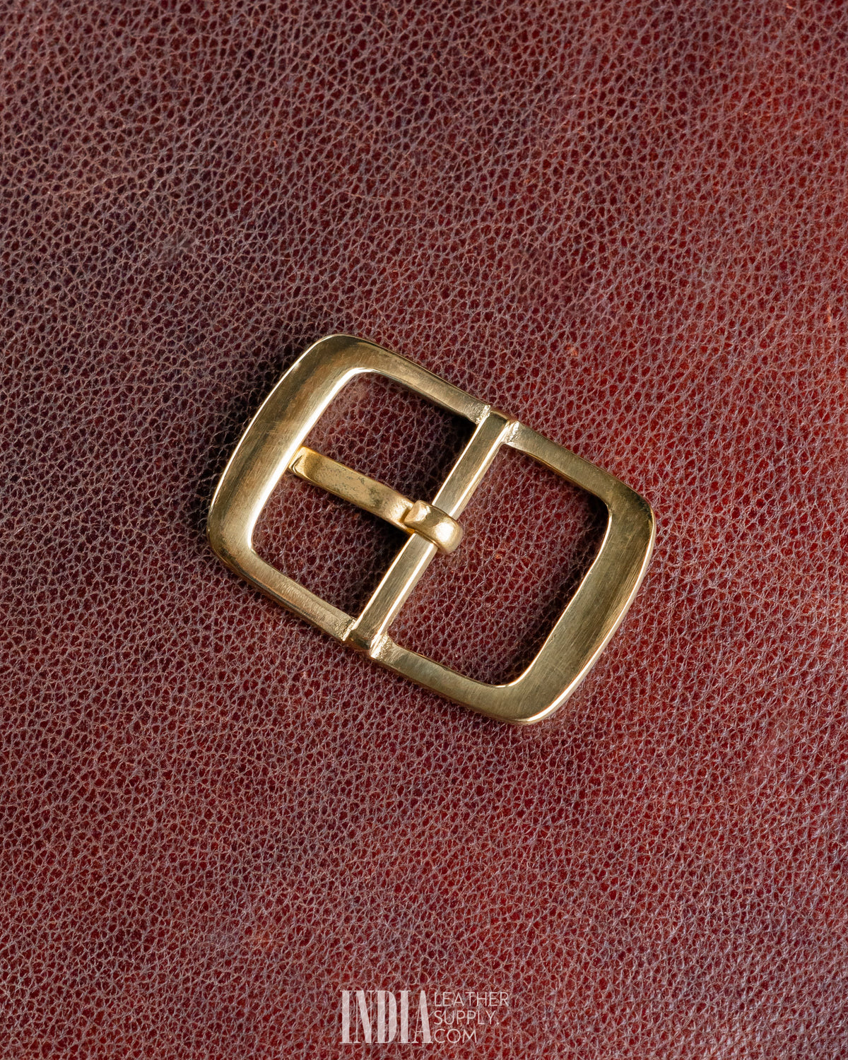 36mm Centre Bar Buckle, Solid Brass | India Leather Supply