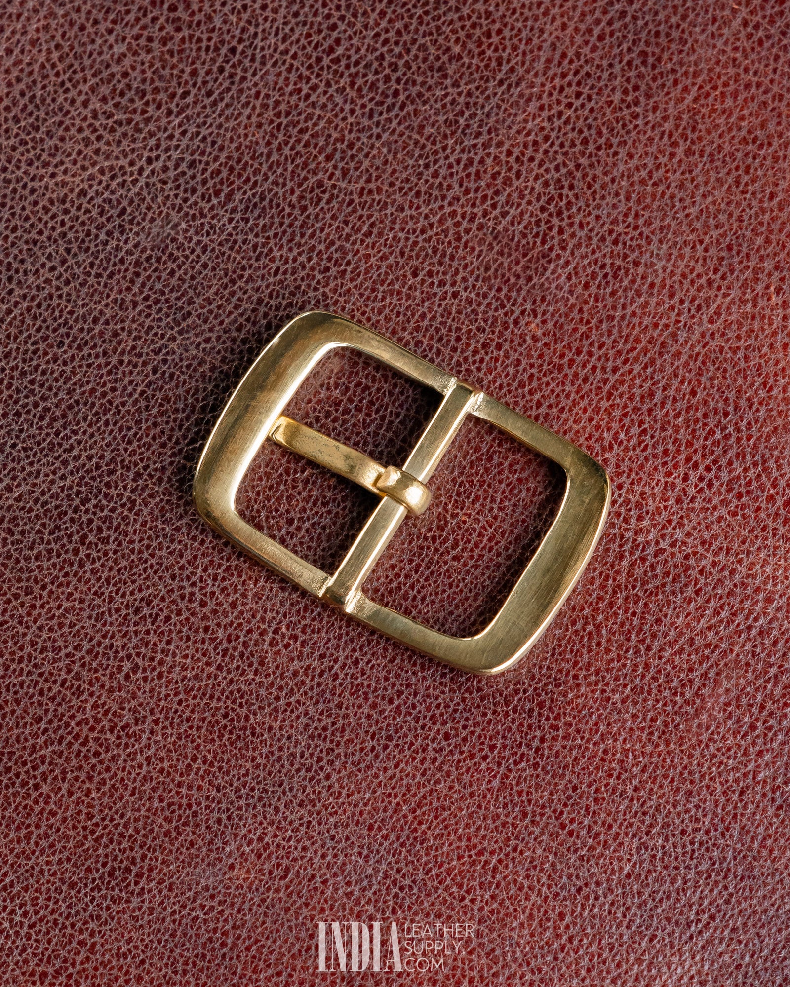 36mm Centre Bar Buckle, Solid Brass | India Leather Supply