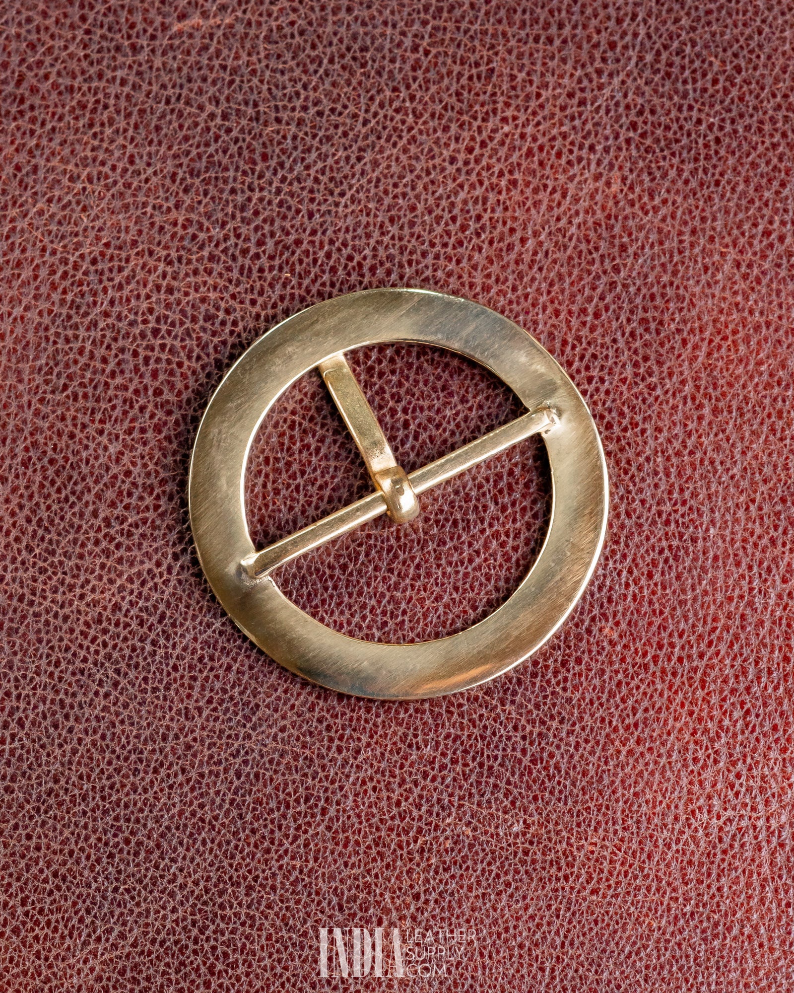 50mm Round Buckle, Solid Brass | India Leather Supply
