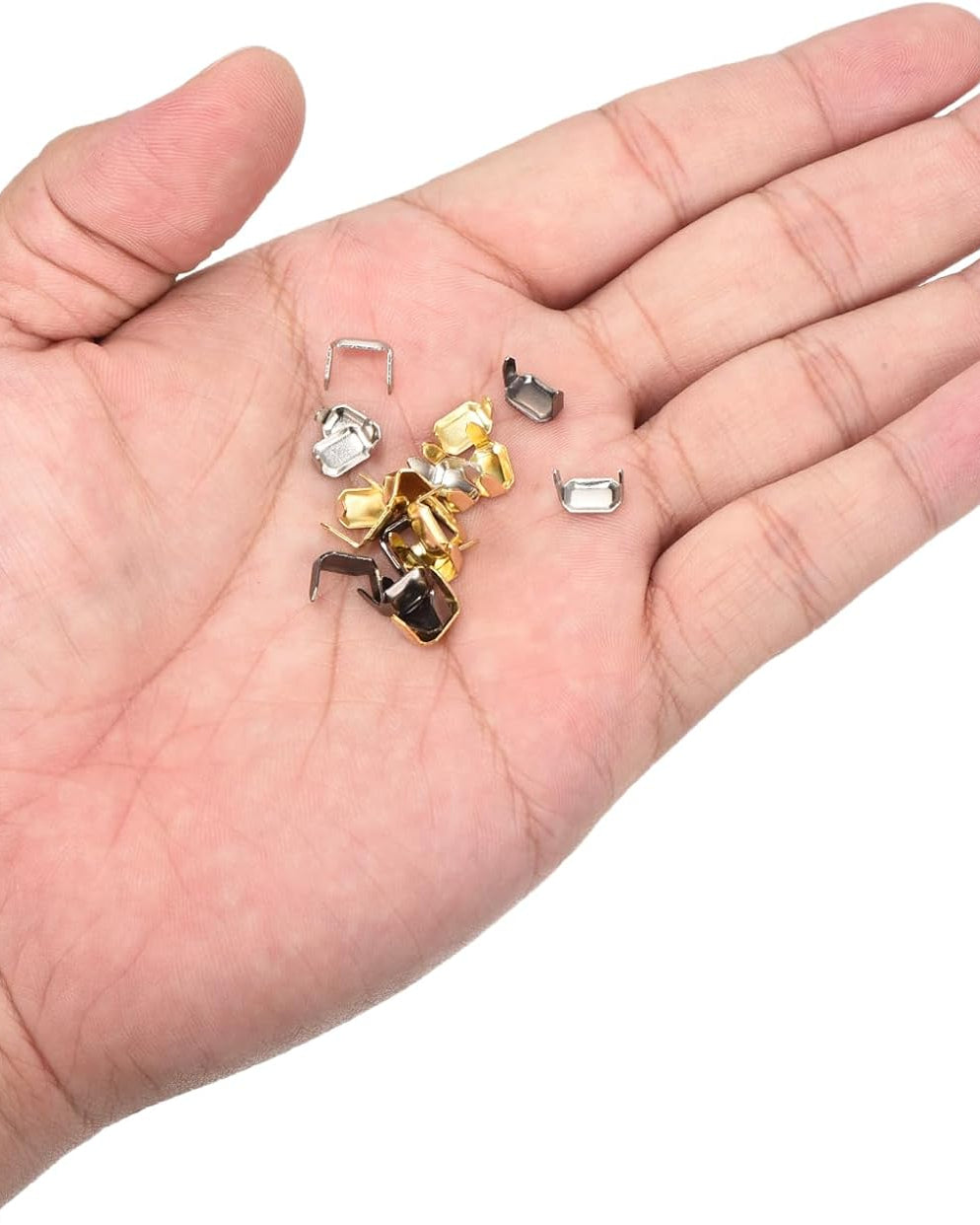 Two Prong Claw Rivets in Brass Pack of 10