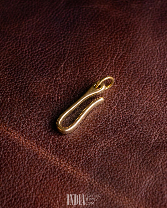 50mm Fish Hook in Solid Brass