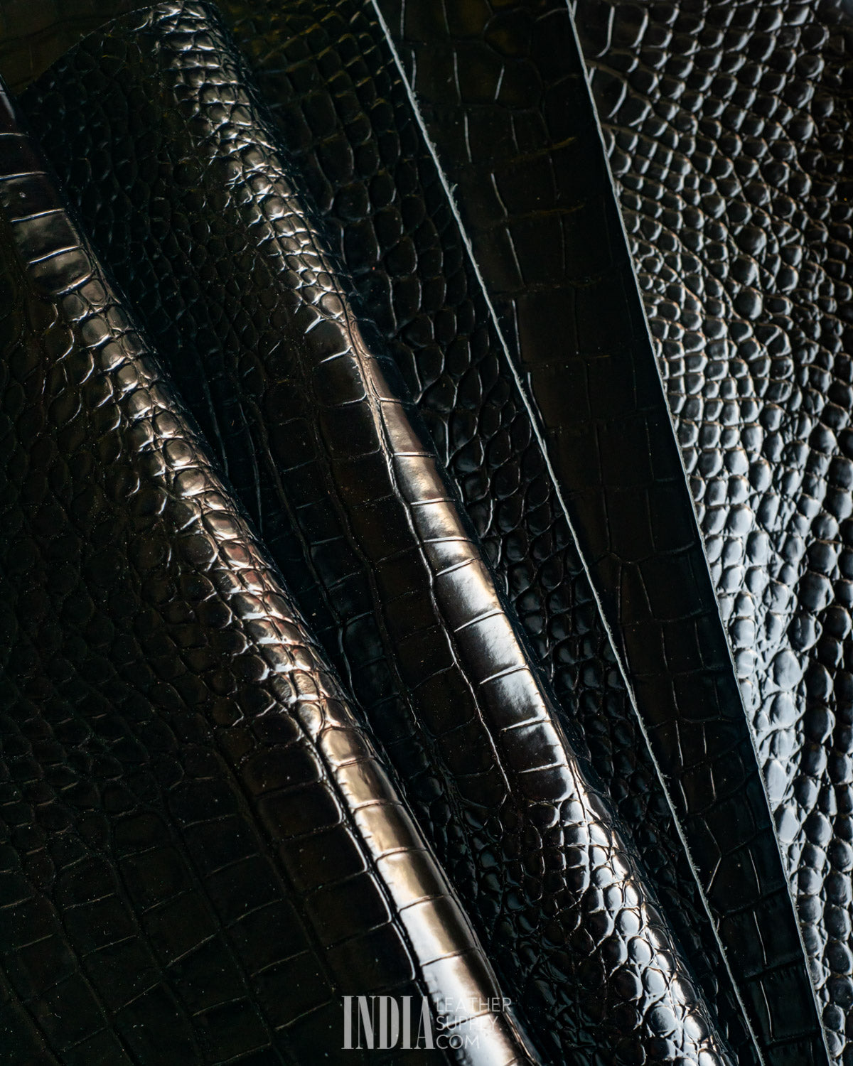 Tuscania Industria Conciaria - Cocco Stampato Nero - 0.9/1.1mm