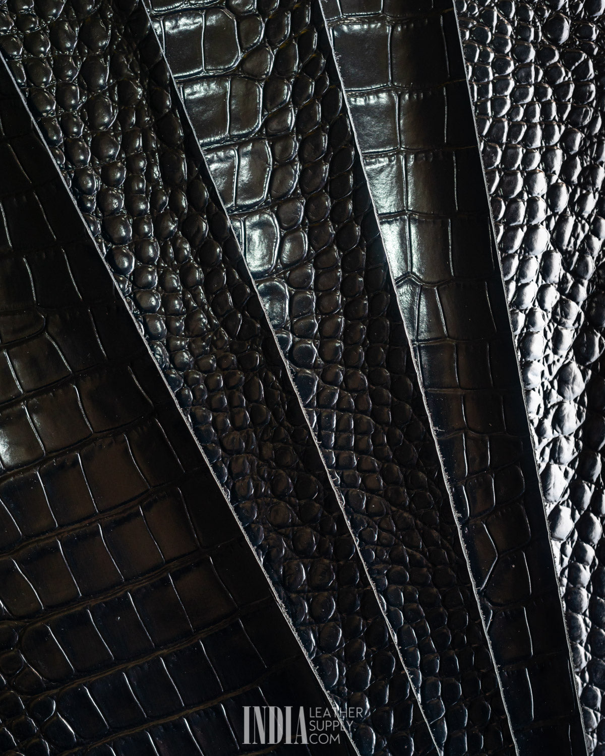 Tuscania Industria Conciaria - Cocco Stampato Nero - 0.9/1.1mm