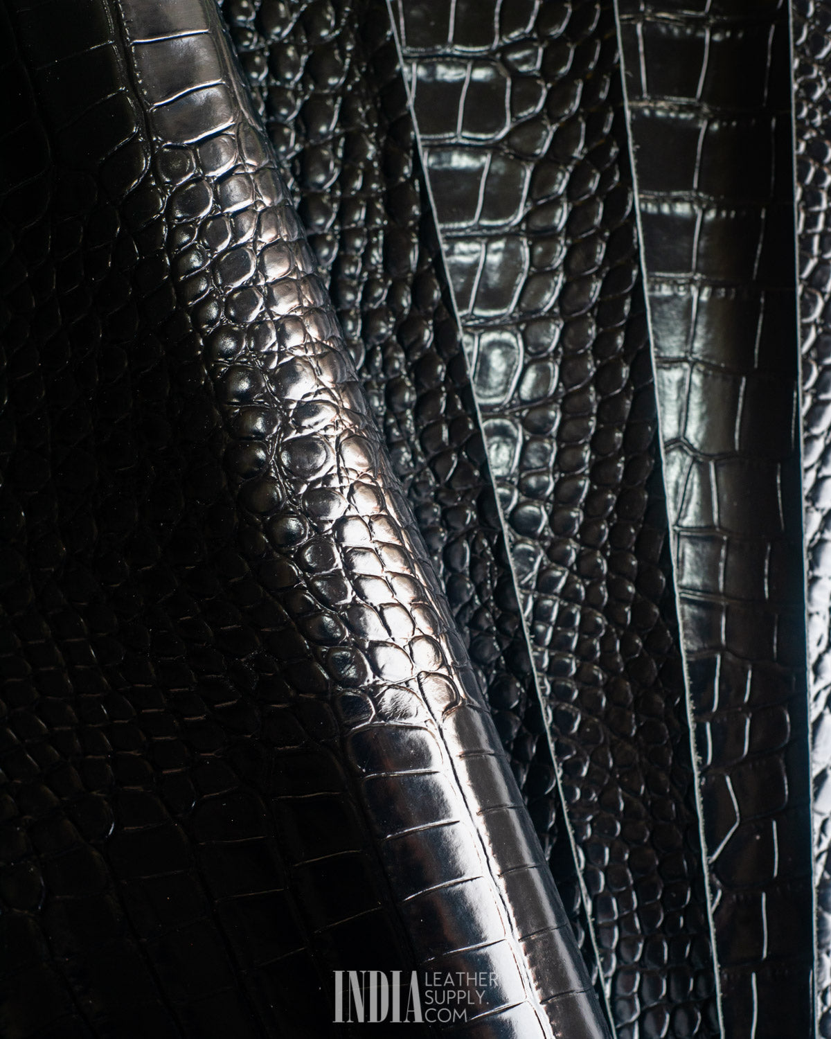 Tuscania Industria Conciaria - Cocco Stampato Nero - 0.9/1.1mm