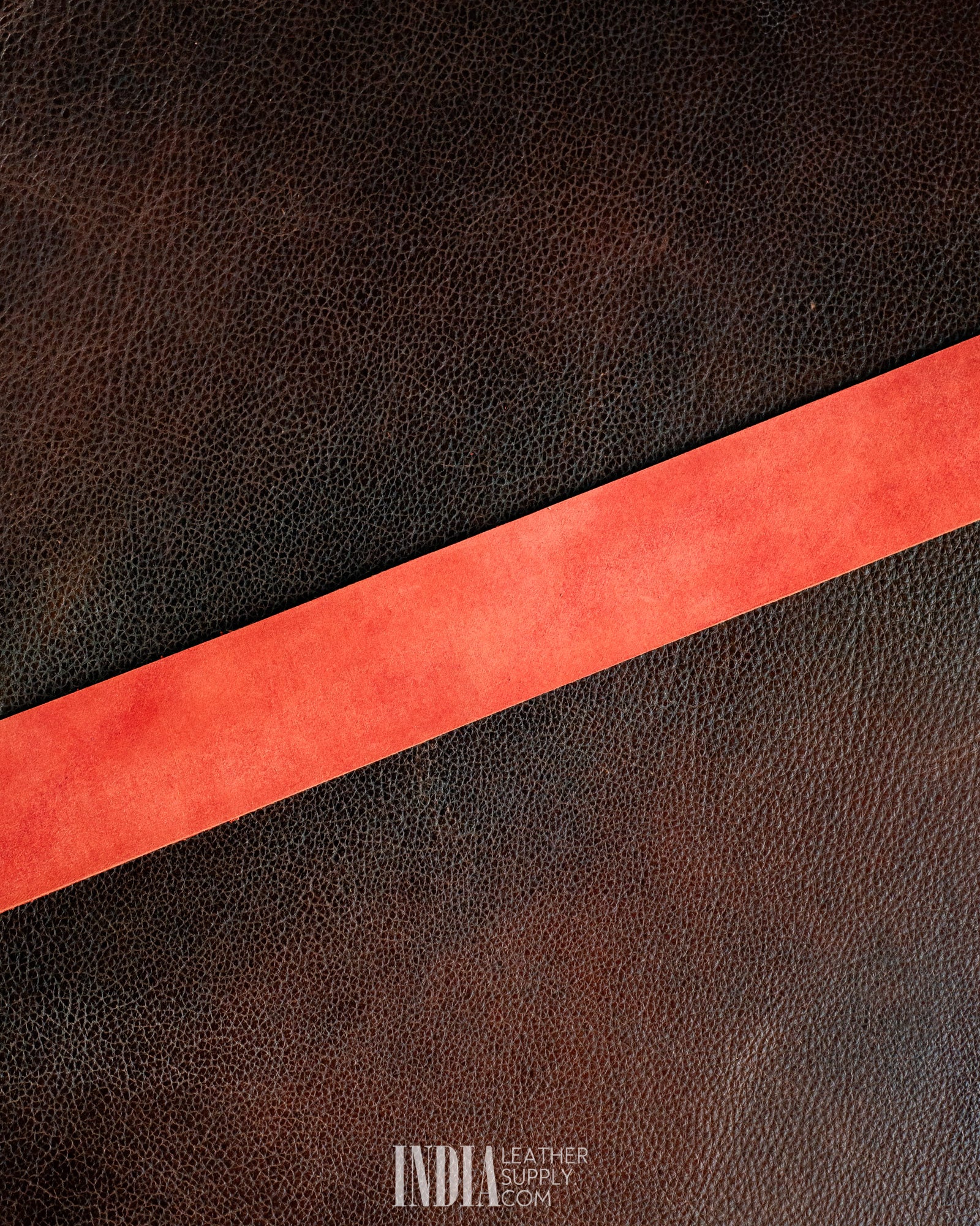 Terracotta Red Leather Belt Strap 2.5-2.7mm | India Leather Supply