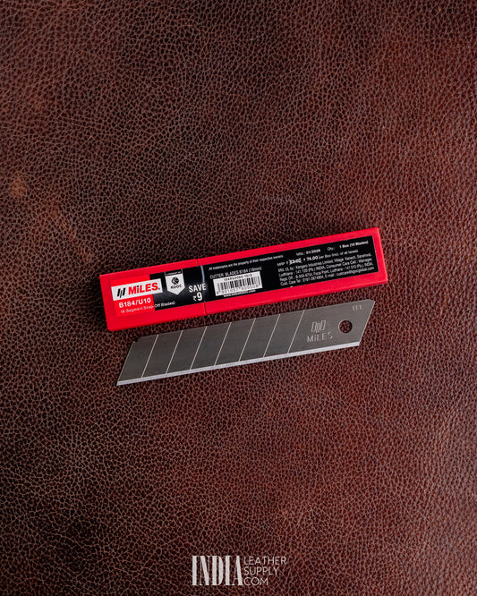 18mm KANGARO Miles B184 snap-off cutter blades, 10 blades per pack | India Leather Supply