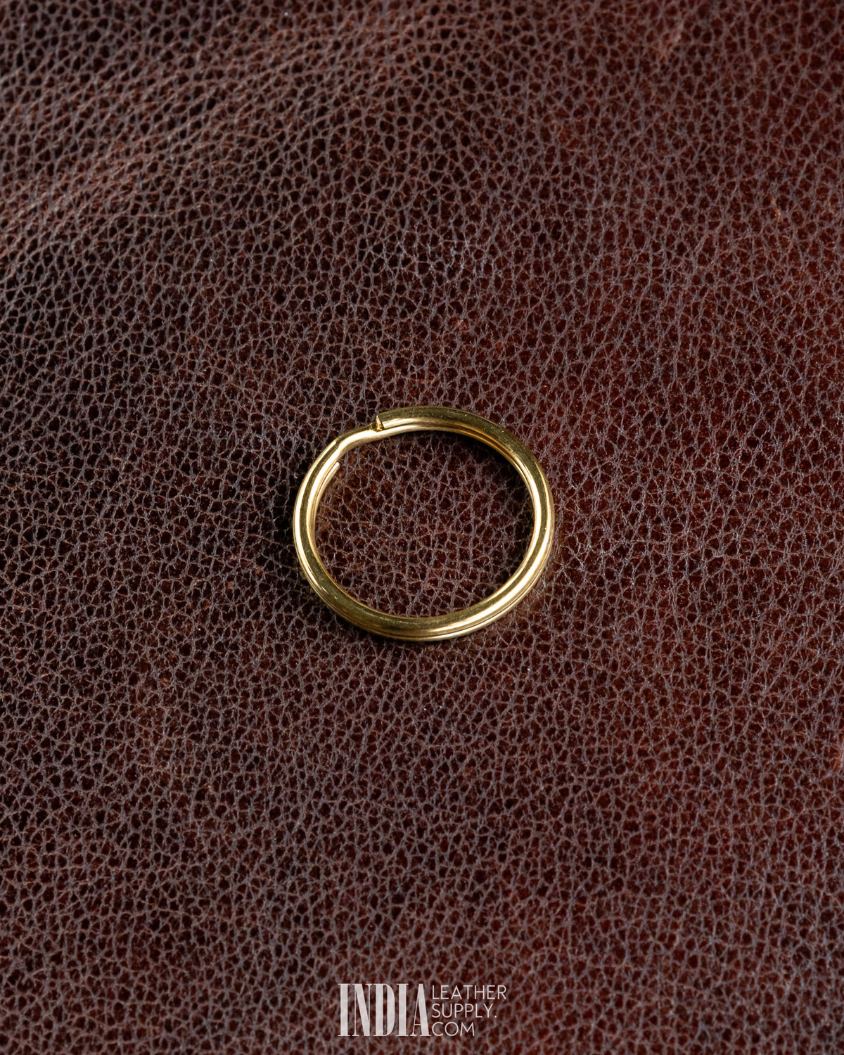 Round Keyring, Solid Brass
