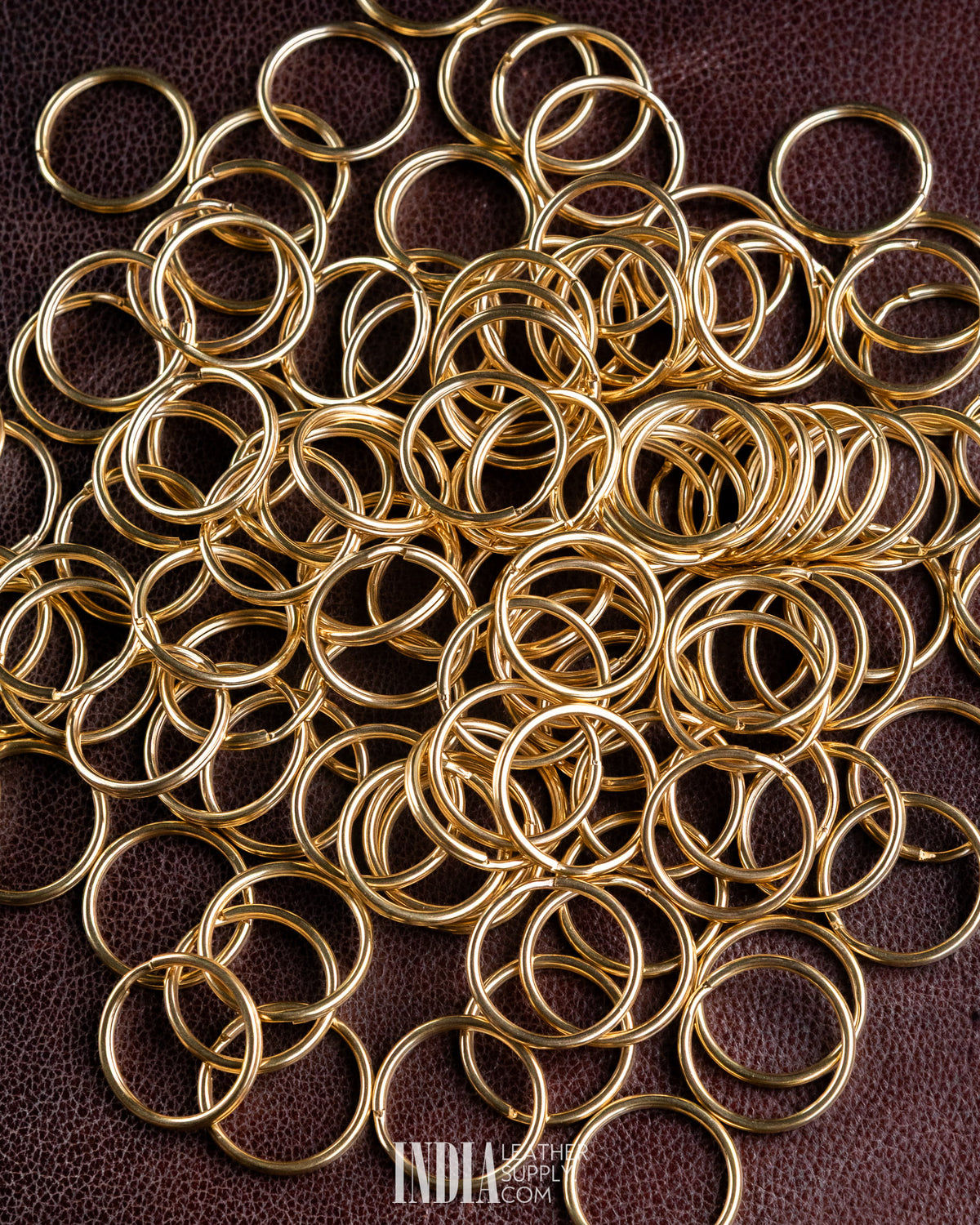 Round Keyring, Solid Brass