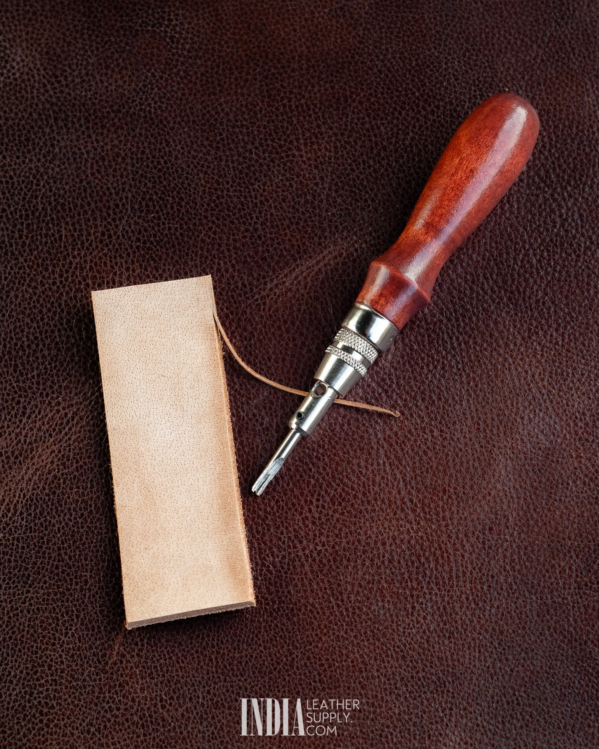 Groover, Creaser & Beveller Multi-Tool | Bevelling a leather edge | India Leather Supply