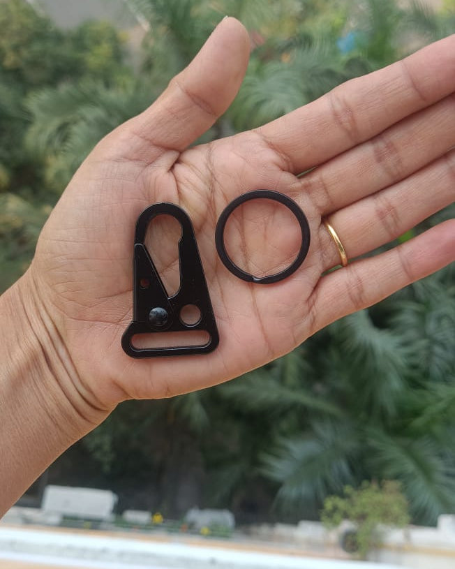 HK Spring Snap Hook with Ring (1 inch)