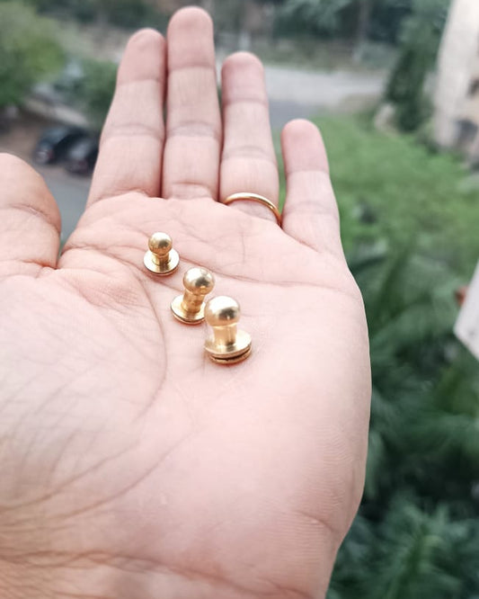 Brass Rivets and Studs| 10/Pack