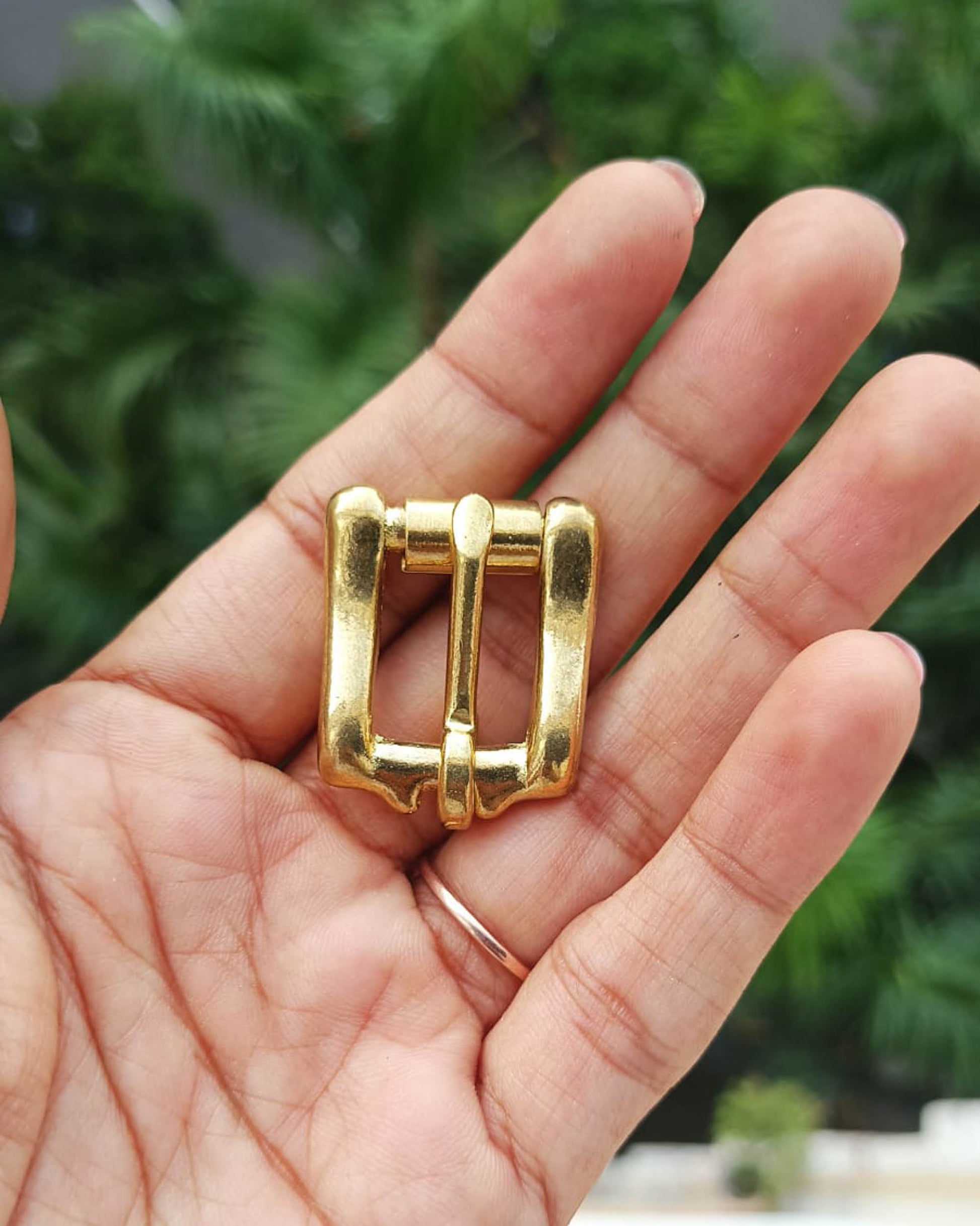 Anga Belt Buckle (Solid Brass) | 13mm | India Leather Supply