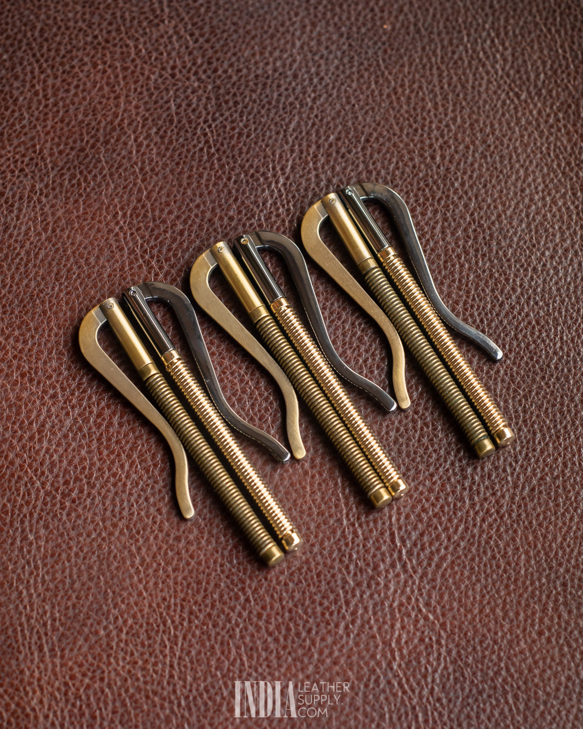 Brass Money Clip 80mm | Gun Metal | India Leather Supply