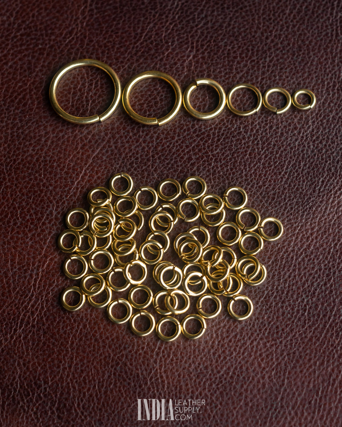 Brass Split Link Ring 10 per pack | India Leather Supply