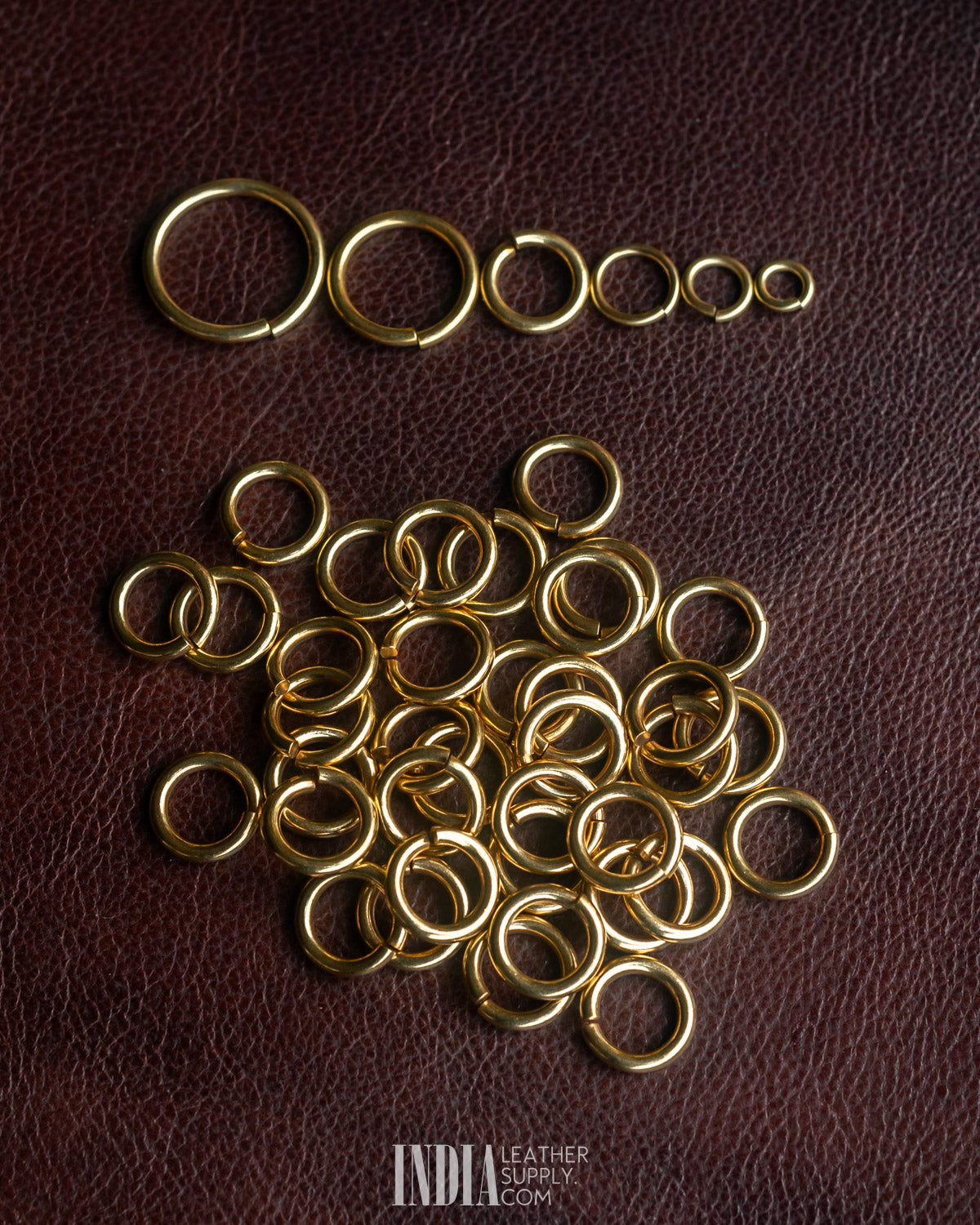 Brass Split Link Ring 10 per pack | India Leather Supply