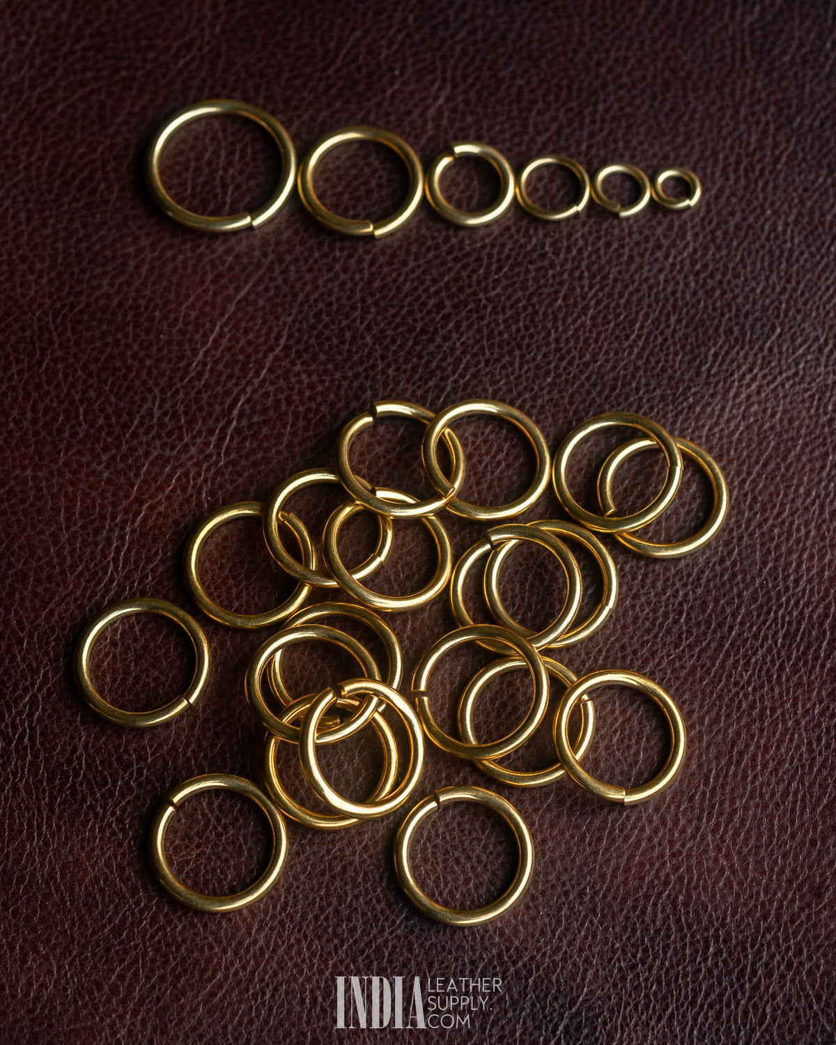 Brass Split Link Ring 10 per pack | India Leather Supply