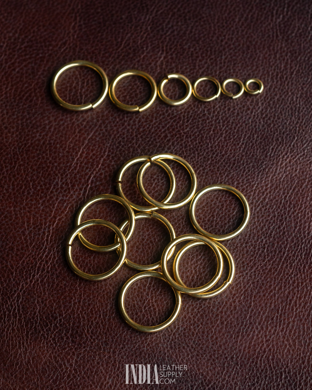 Brass Split Link Ring 10 per pack | India Leather Supply