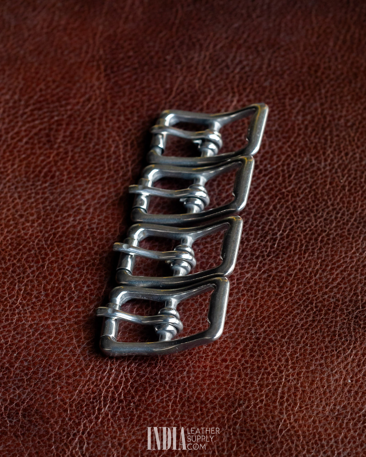 Cedi 16mm Center Bar Buckle SS | India Leather Supply