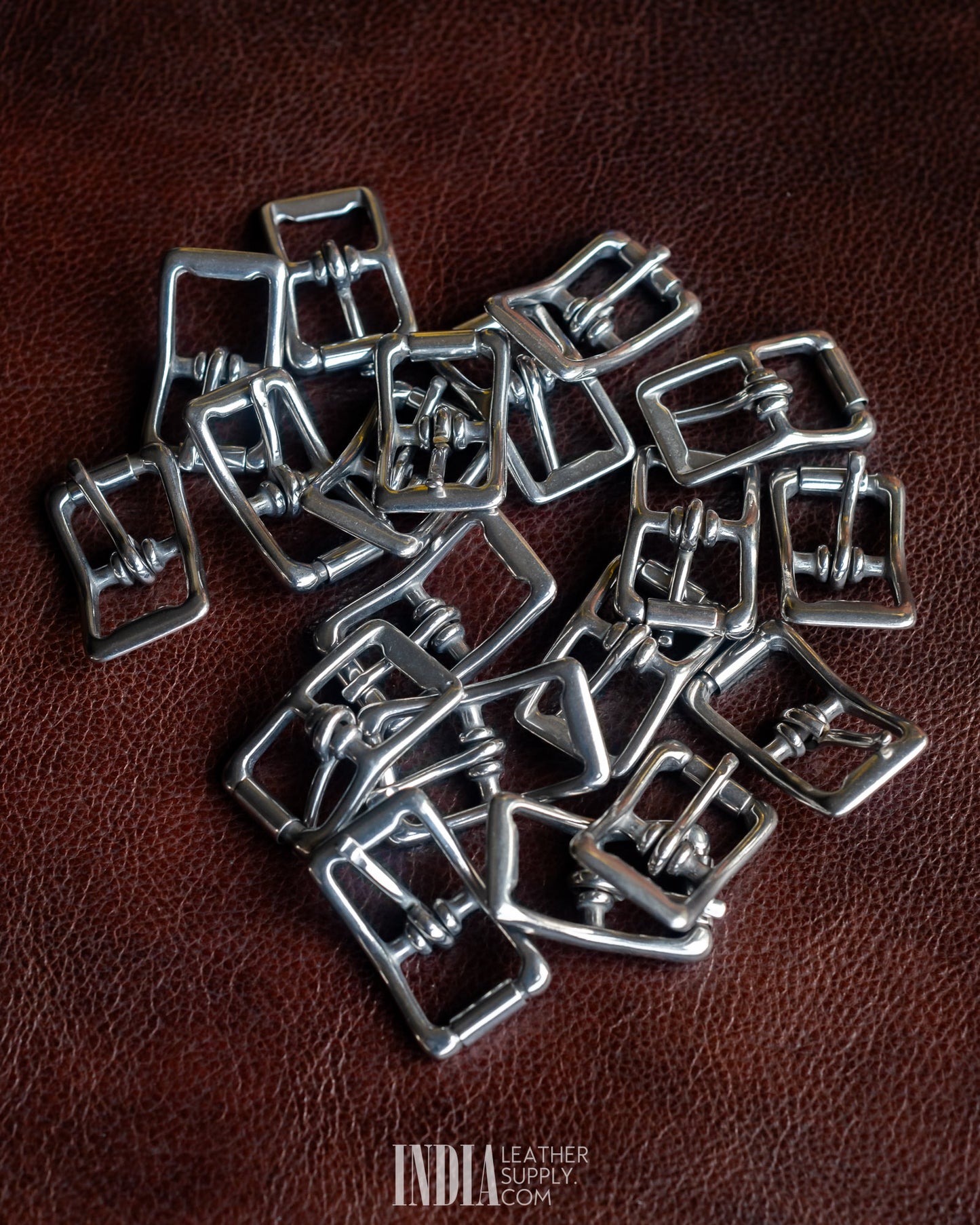 Cedi 16mm Center Bar Buckle SS | India Leather Supply