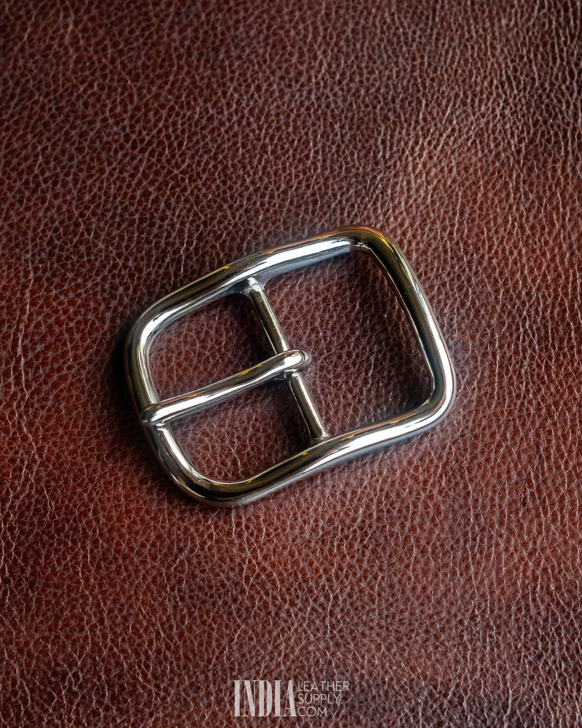 Center Bar Buckle Solid Brass 38mm | India Leather Supply