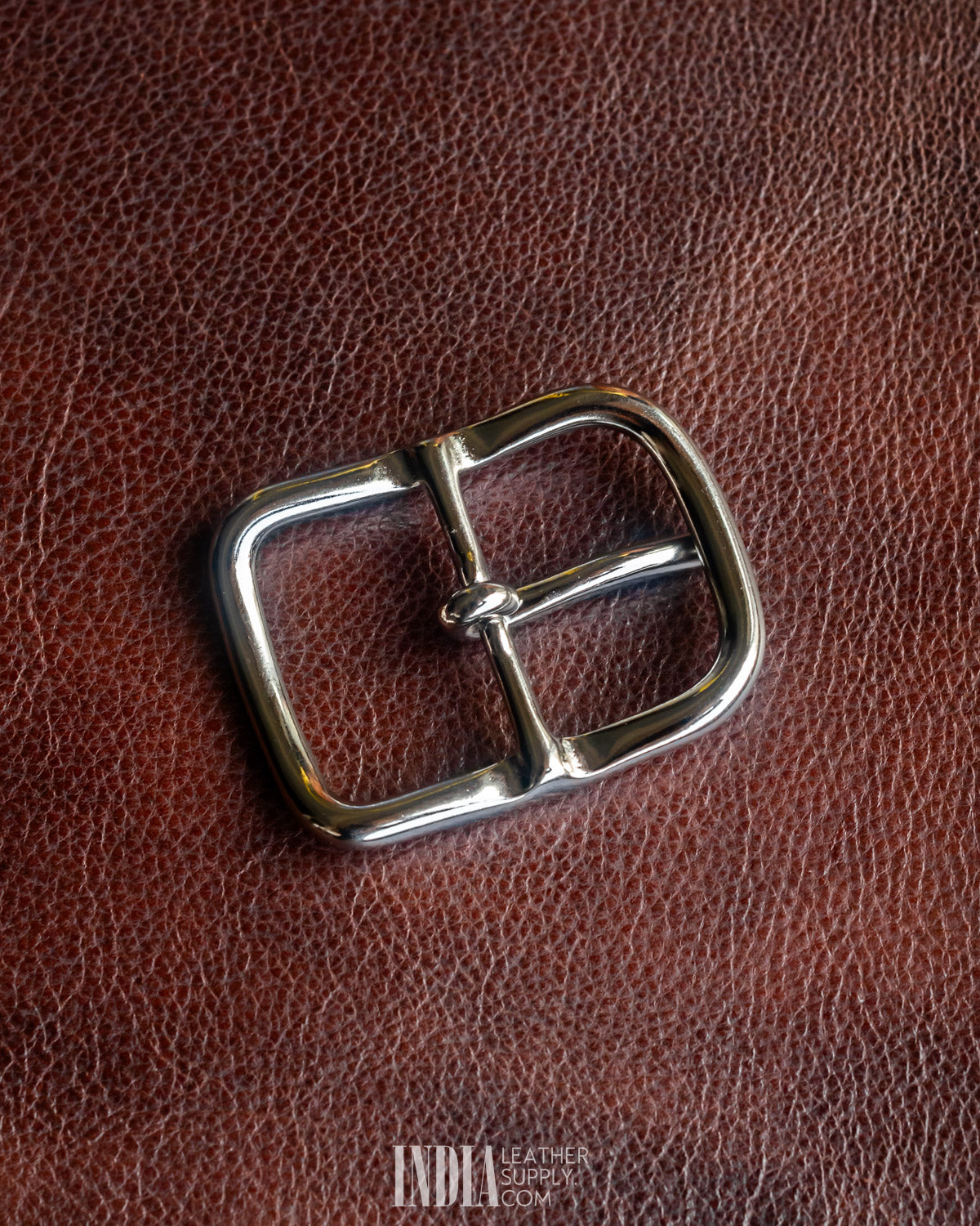 Center Bar Buckle Solid Brass 38mm | India Leather Supply