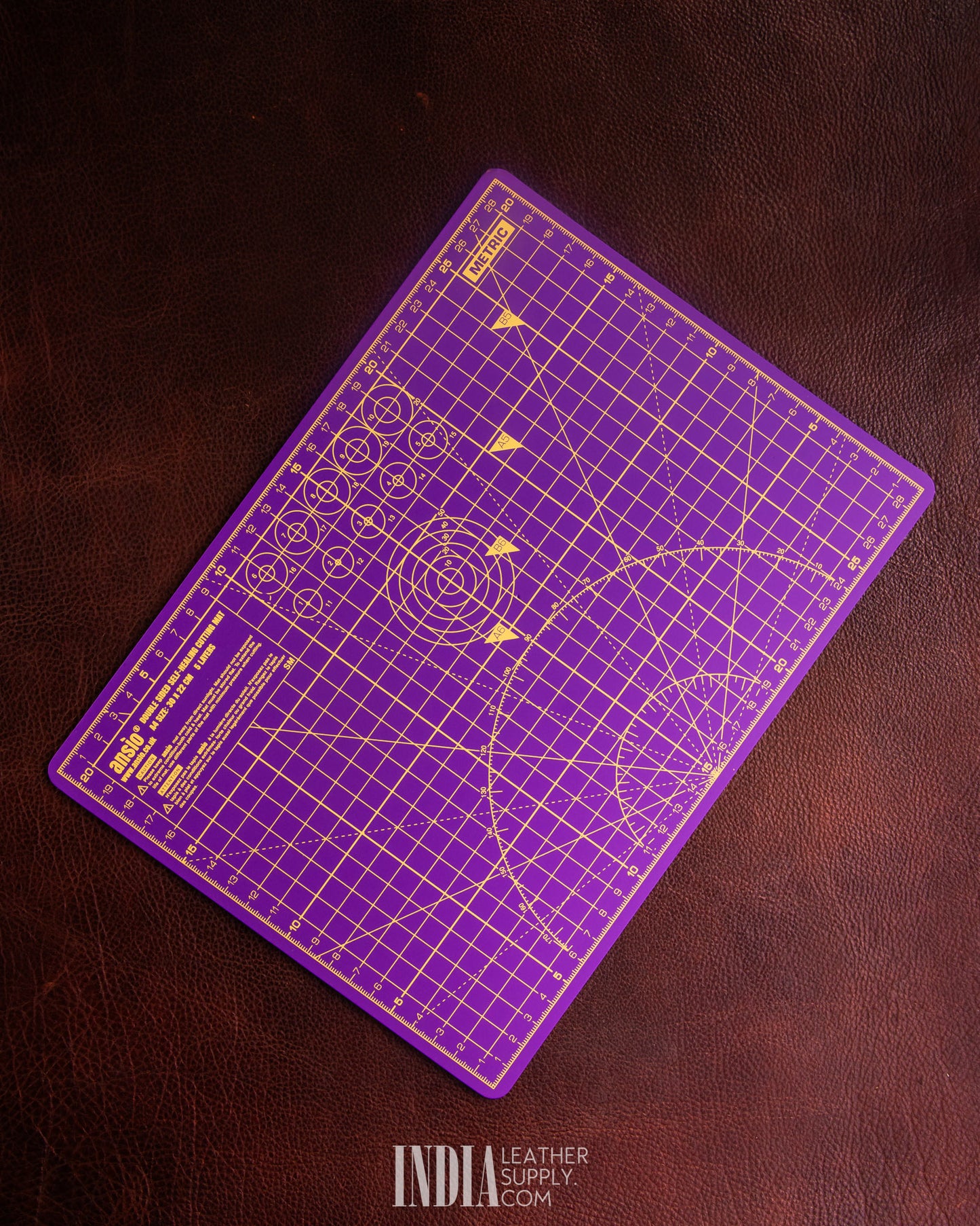 Cutting Mat (A4), Self Healing | Ansio (5 Layer) - Violet/Pink | India Leather Supply