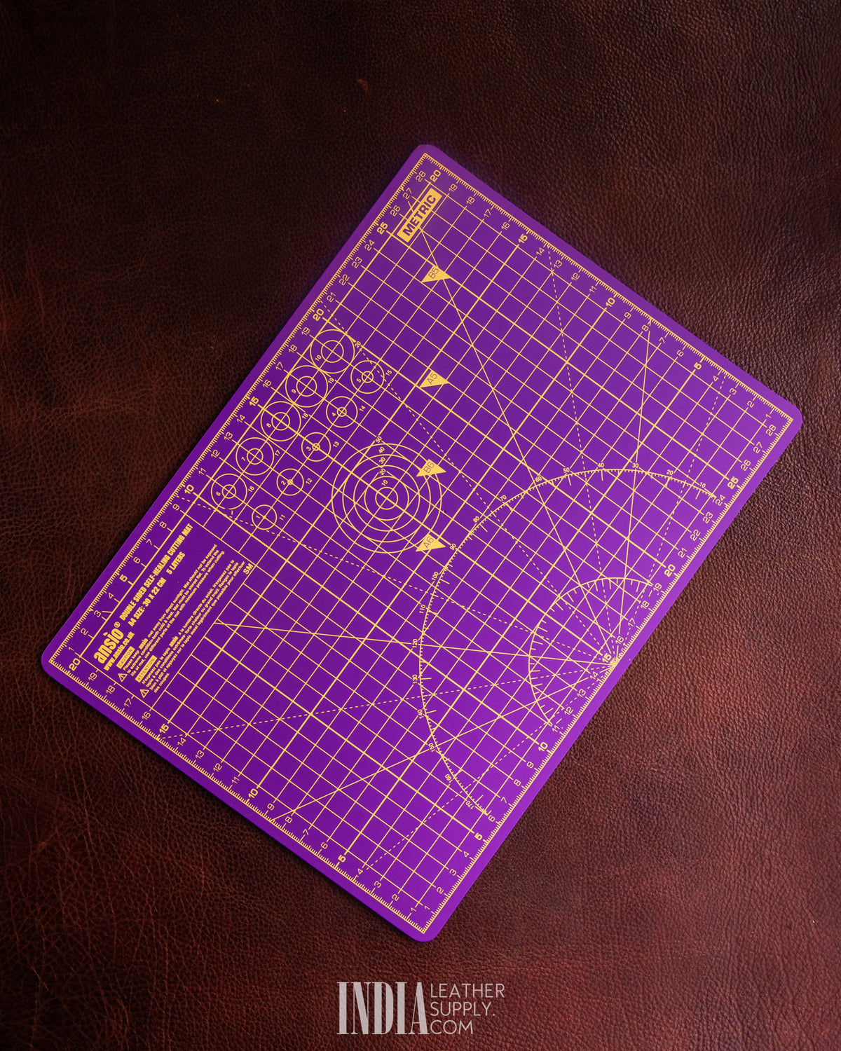 Cutting Mat (A4), Self Healing | Ansio (5 Layer) - Violet/Pink | India Leather Supply
