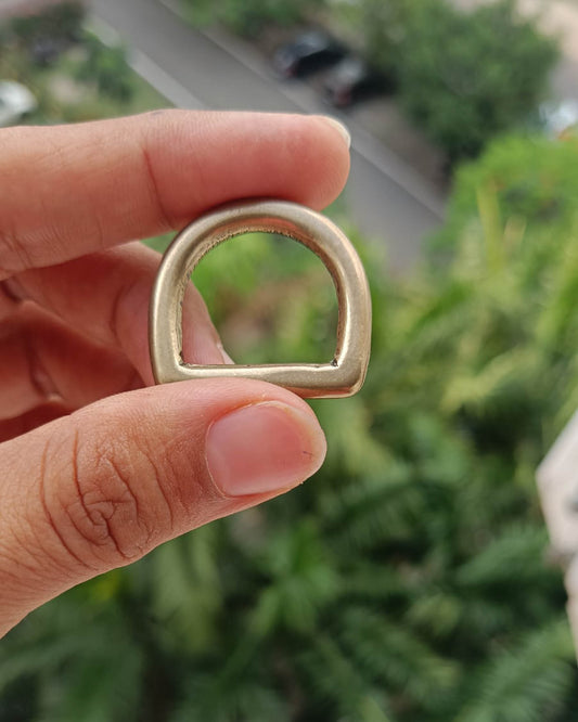 D-Ring in Solid Brass 19mm Economy | Antique Brass Matte | India Leather Supply