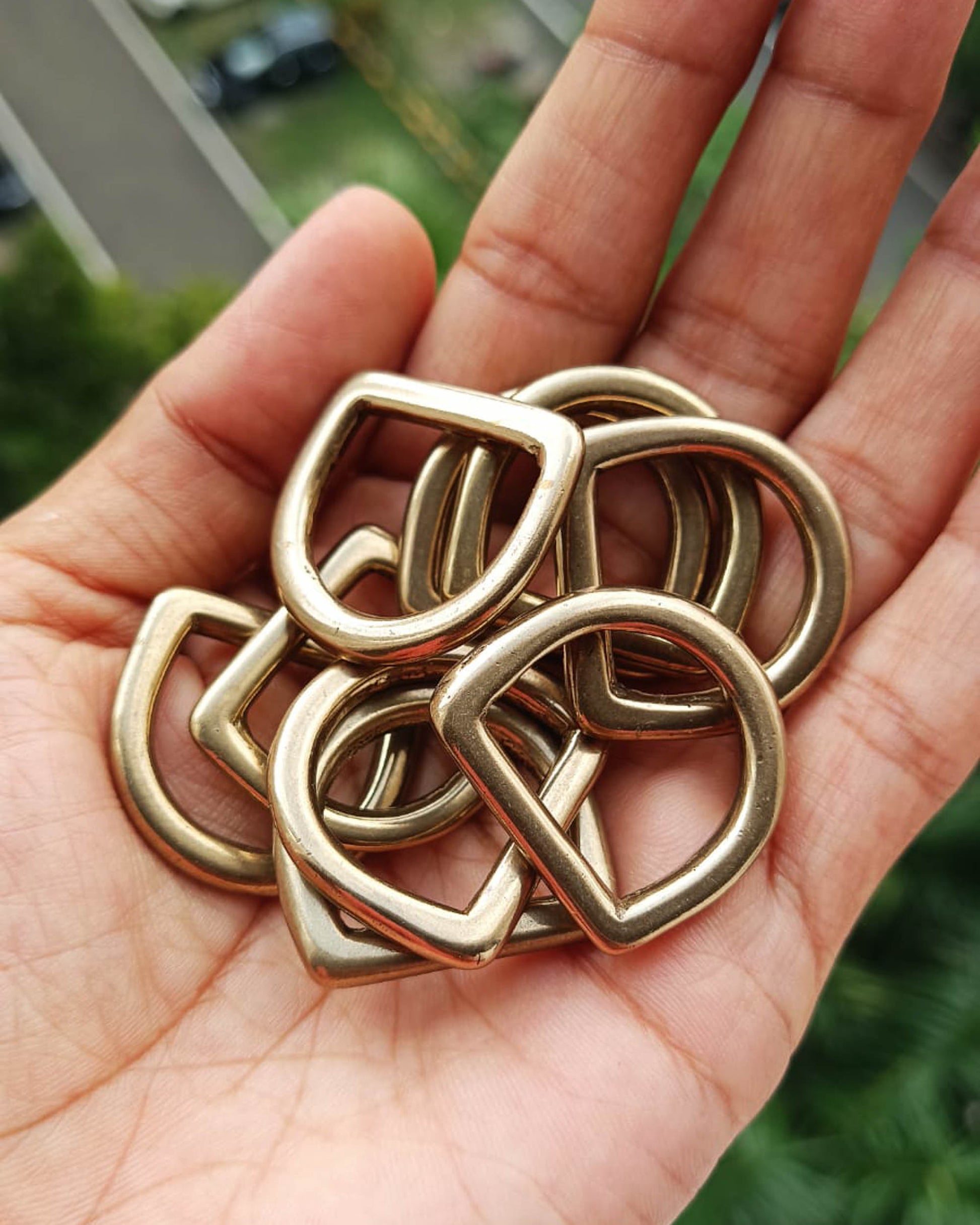 D-Ring in Solid Brass 19mm Economy | Antique Brass Slightly Shiny | India Leather Supply