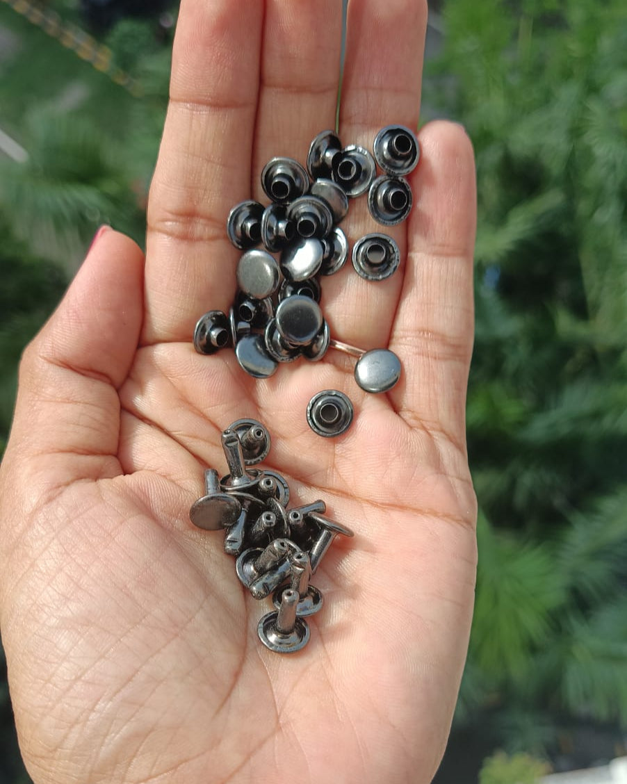 Double Cap Brass Rivet | India Leather Supply