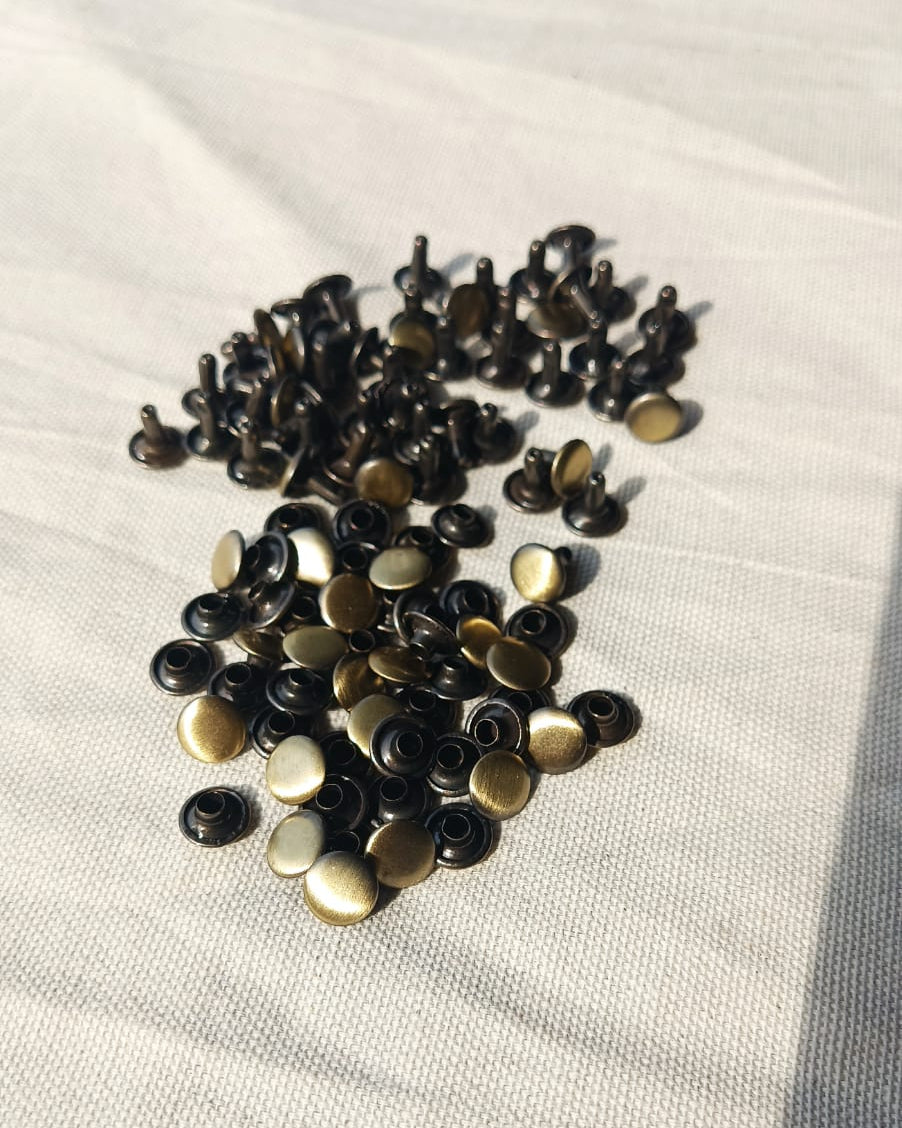 Double Cap Brass Rivet | India Leather Supply