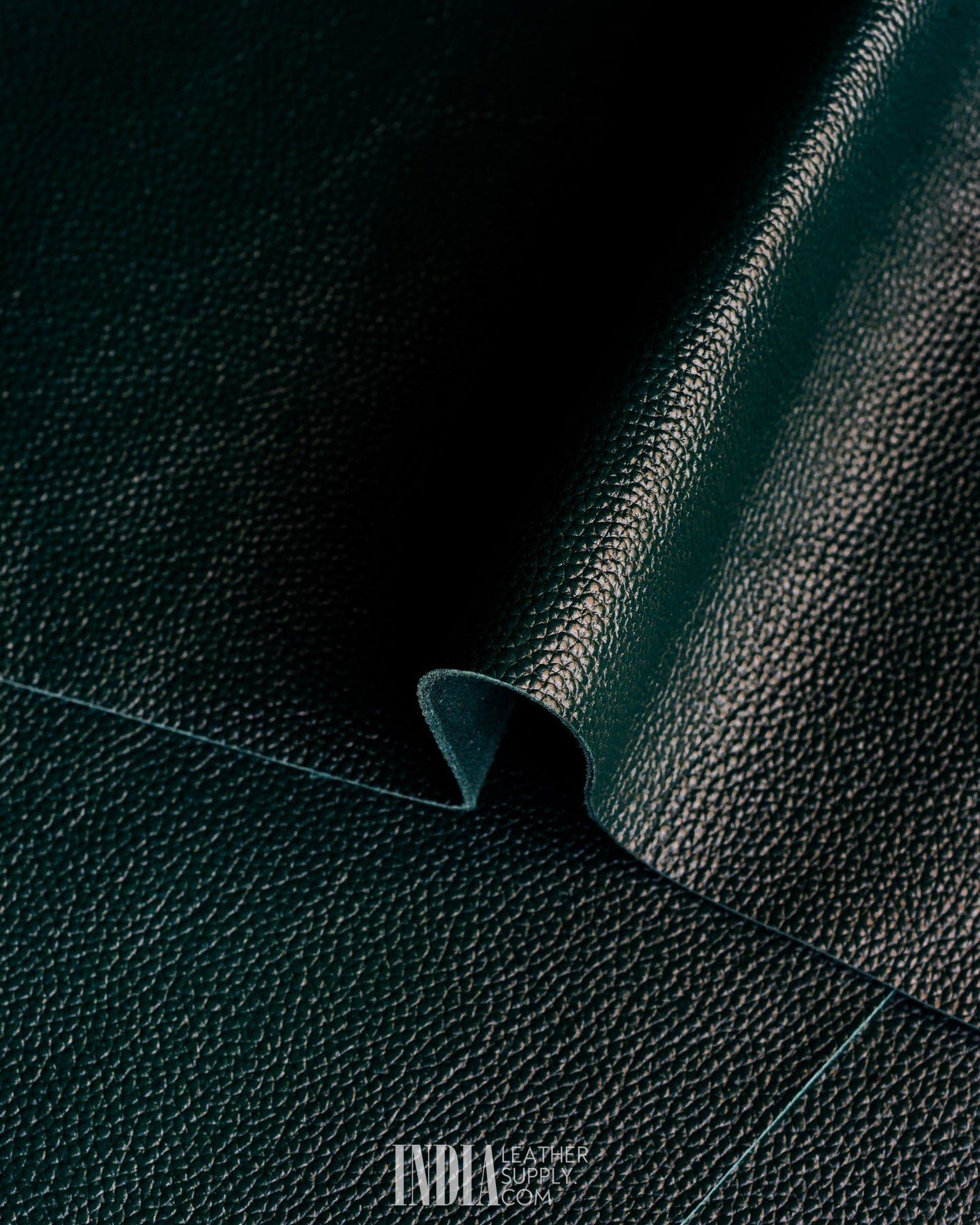 Ecco Tannery - Pebble Grain Forest Green - 1.6/1.8mm | India Leather Supply
