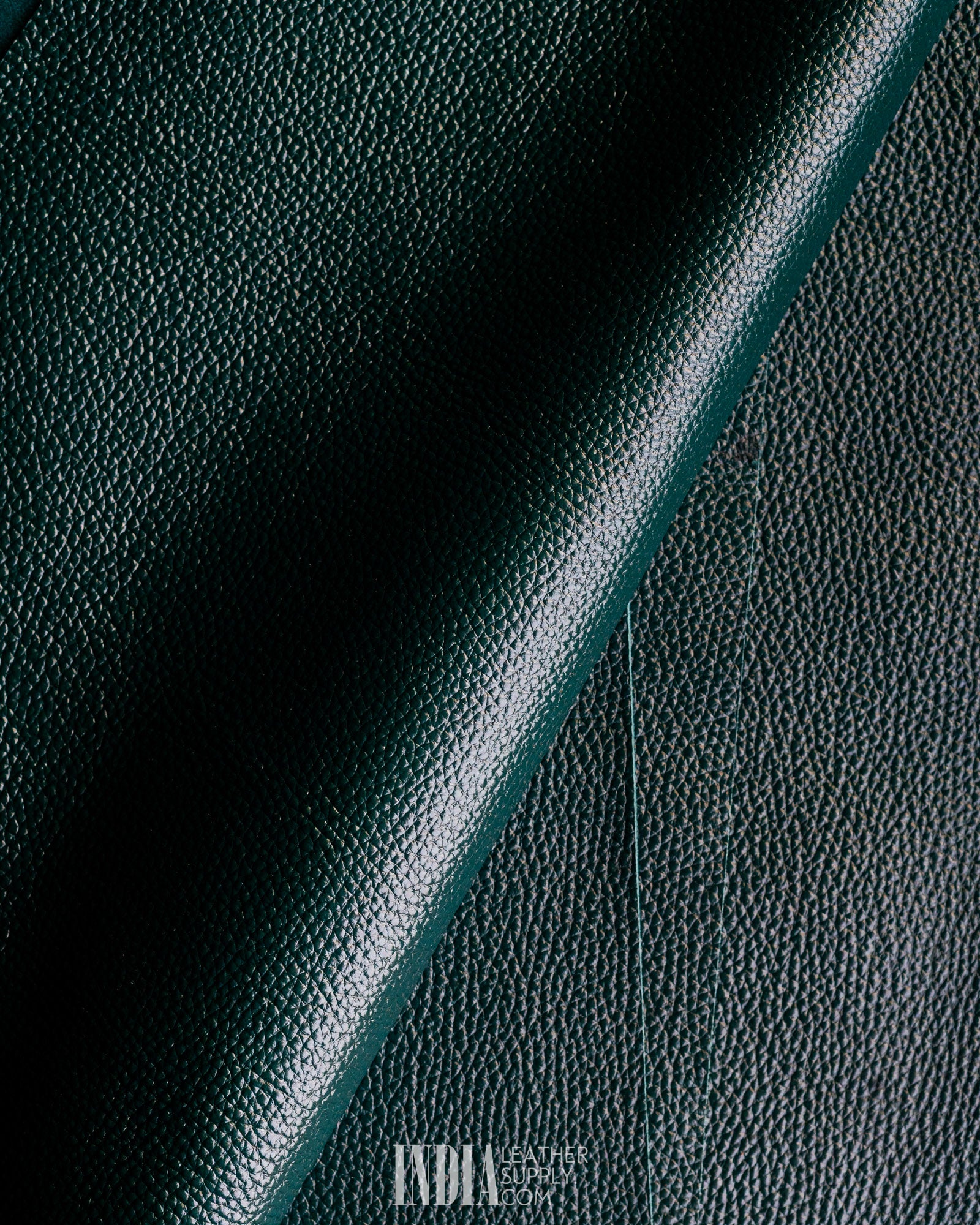 Ecco Tannery - Pebble Grain Forest Green - 1.6/1.8mm | India Leather Supply