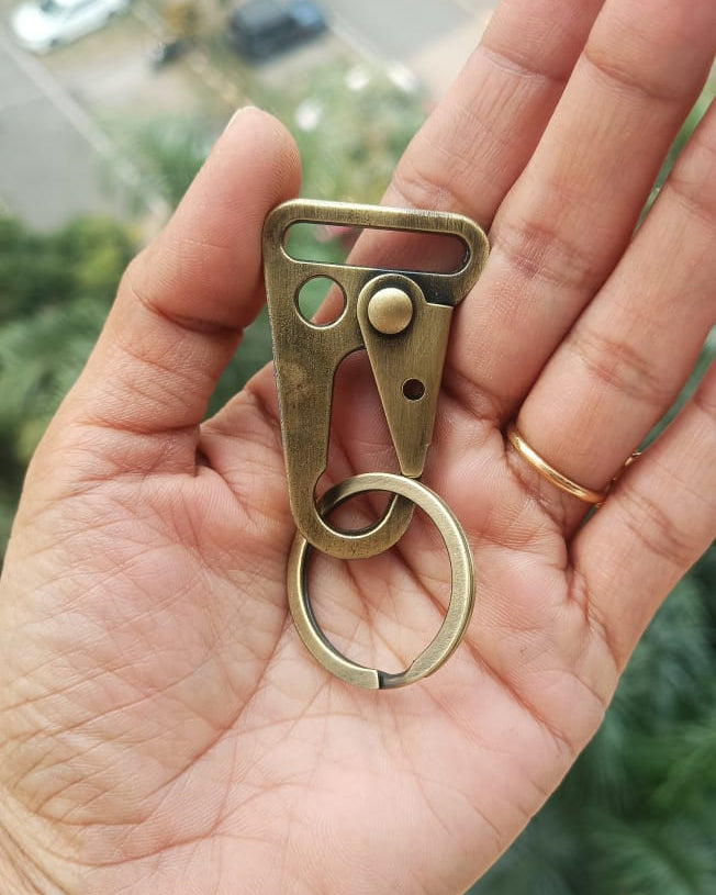 HK Spring Snap Hook with Ring (1 inch) | India Leather Supply