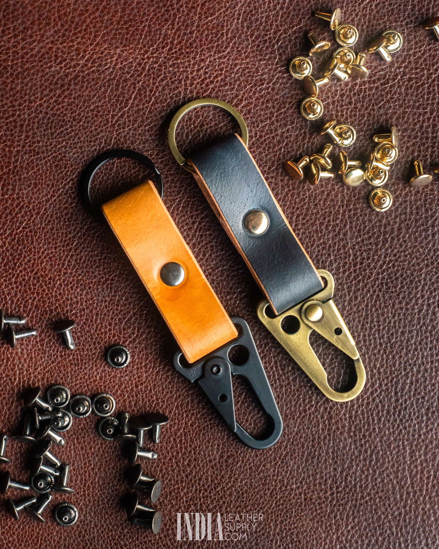 HK Spring Snap Hook with Ring (1 inch) | India Leather Supply