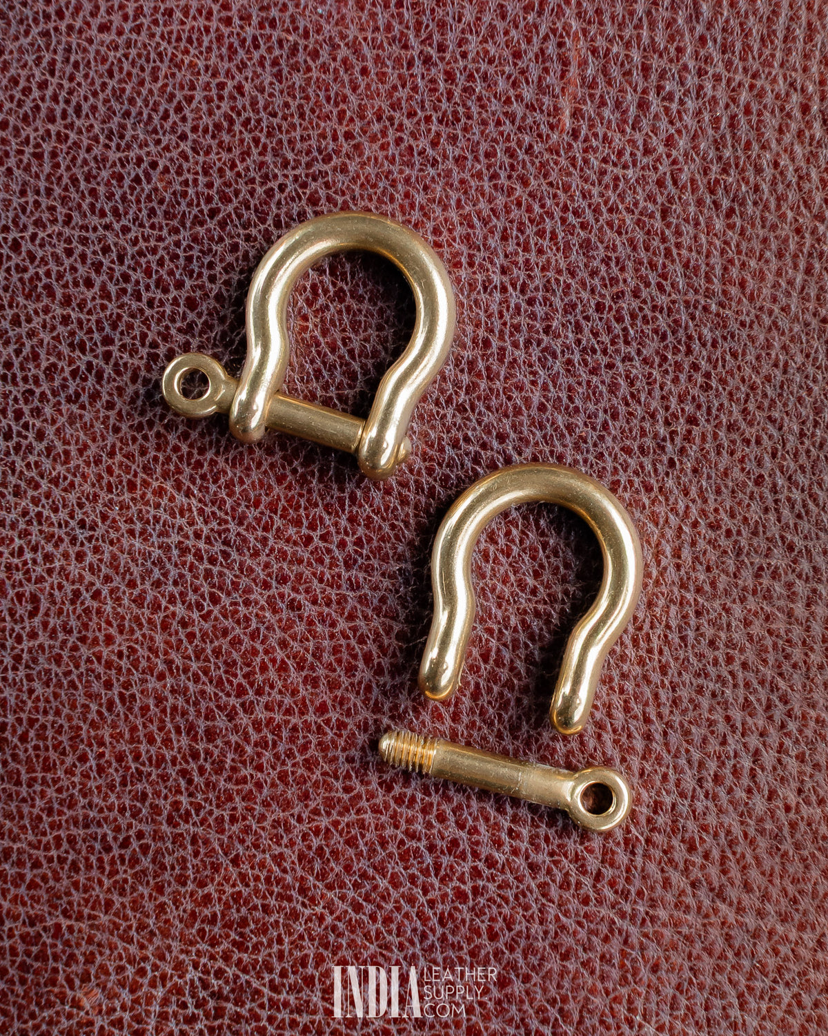 Horseshoe D Ring, Solid Brass (Screw Pin) | India Leather Supply