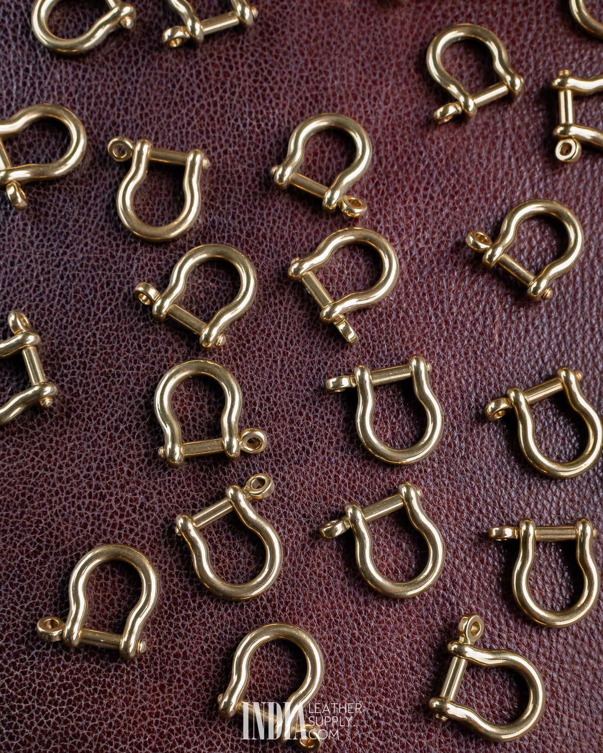 Horseshoe D Ring, Solid Brass (Screw Pin) | India Leather Supply