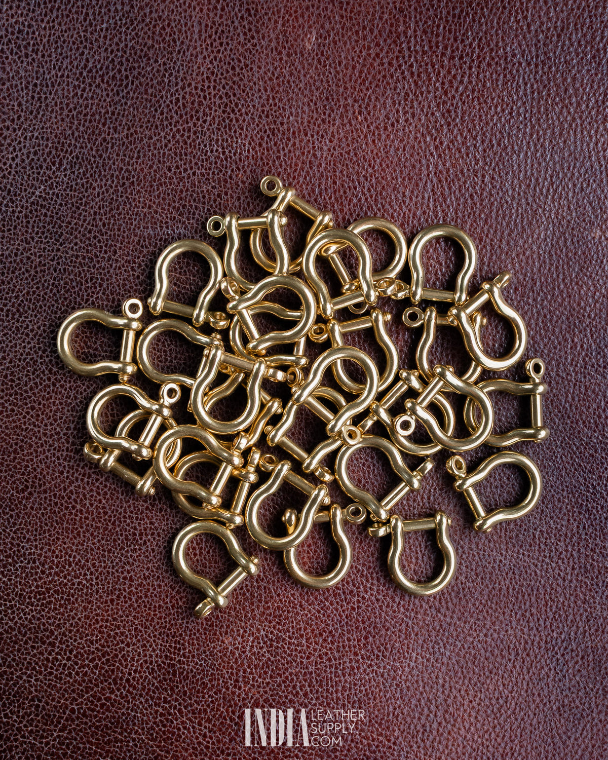 Horseshoe D Ring, Solid Brass (Screw Pin) | India Leather Supply