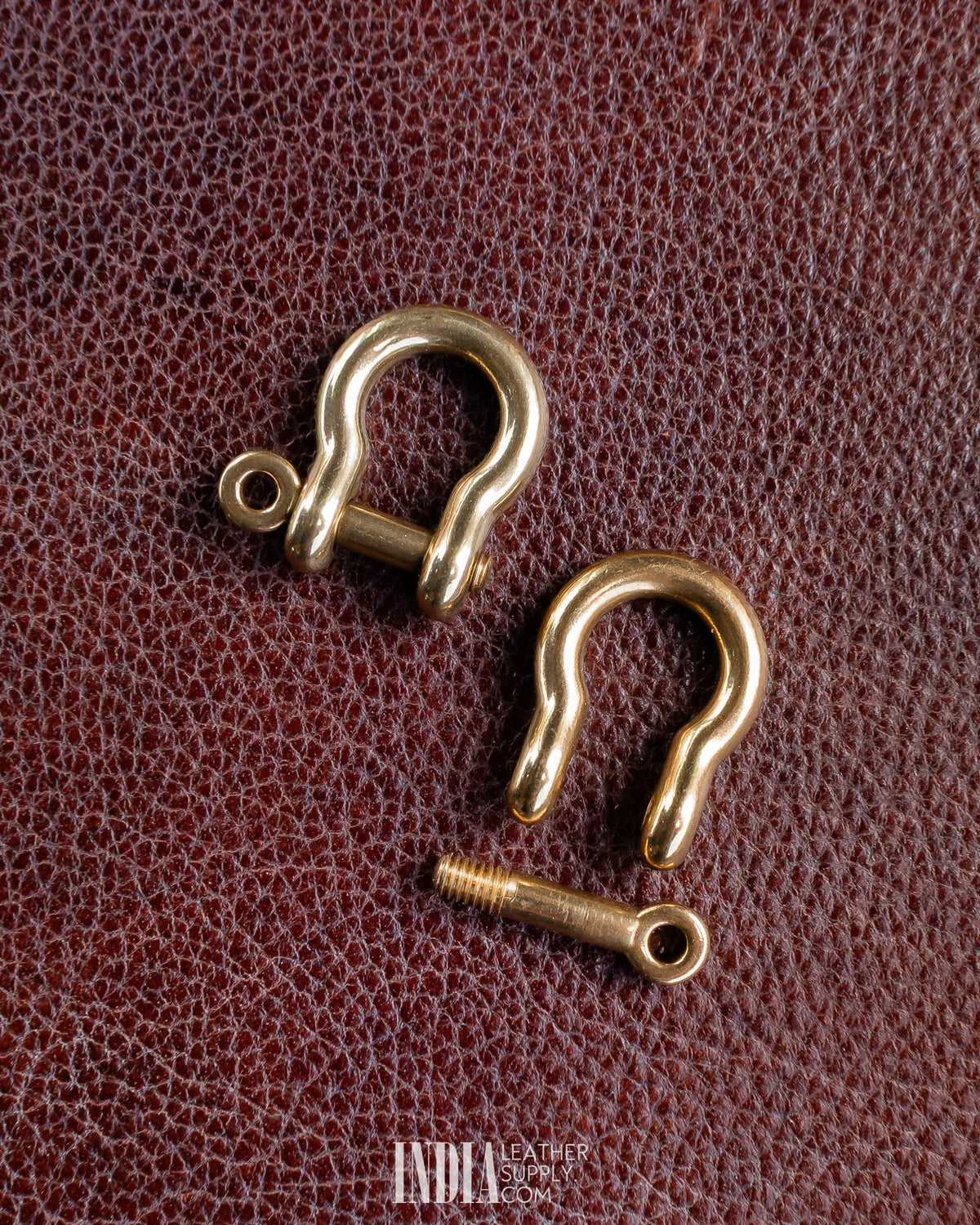 Horseshoe D Ring, Solid Brass (Screw Pin) | India Leather Supply