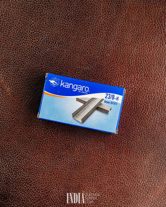 KANGARO 23/8H heavy duty staple pins, box of 1,000 | India Leather Supply