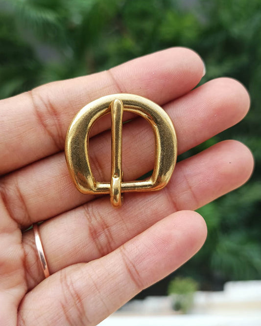 Kasi Belt Buckle (Solid Brass) | 14mm | India Leather Supply