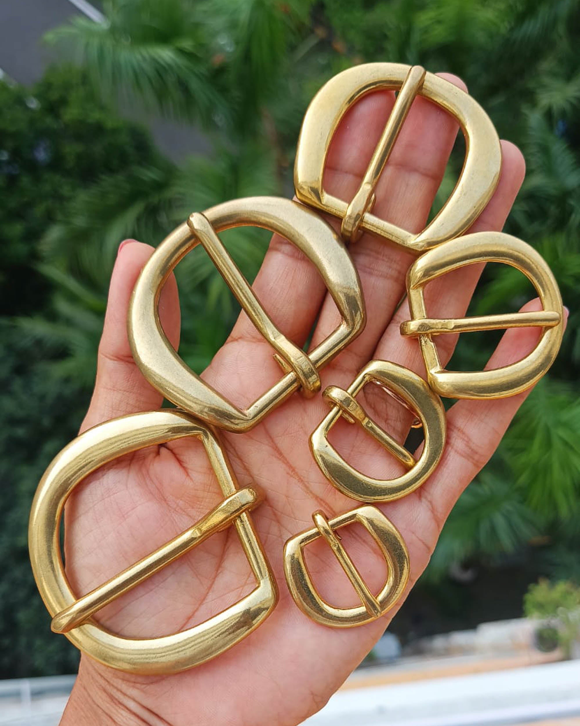 Kasi Belt Buckle – Solid Brass | 14–38mm | India Leather Supply