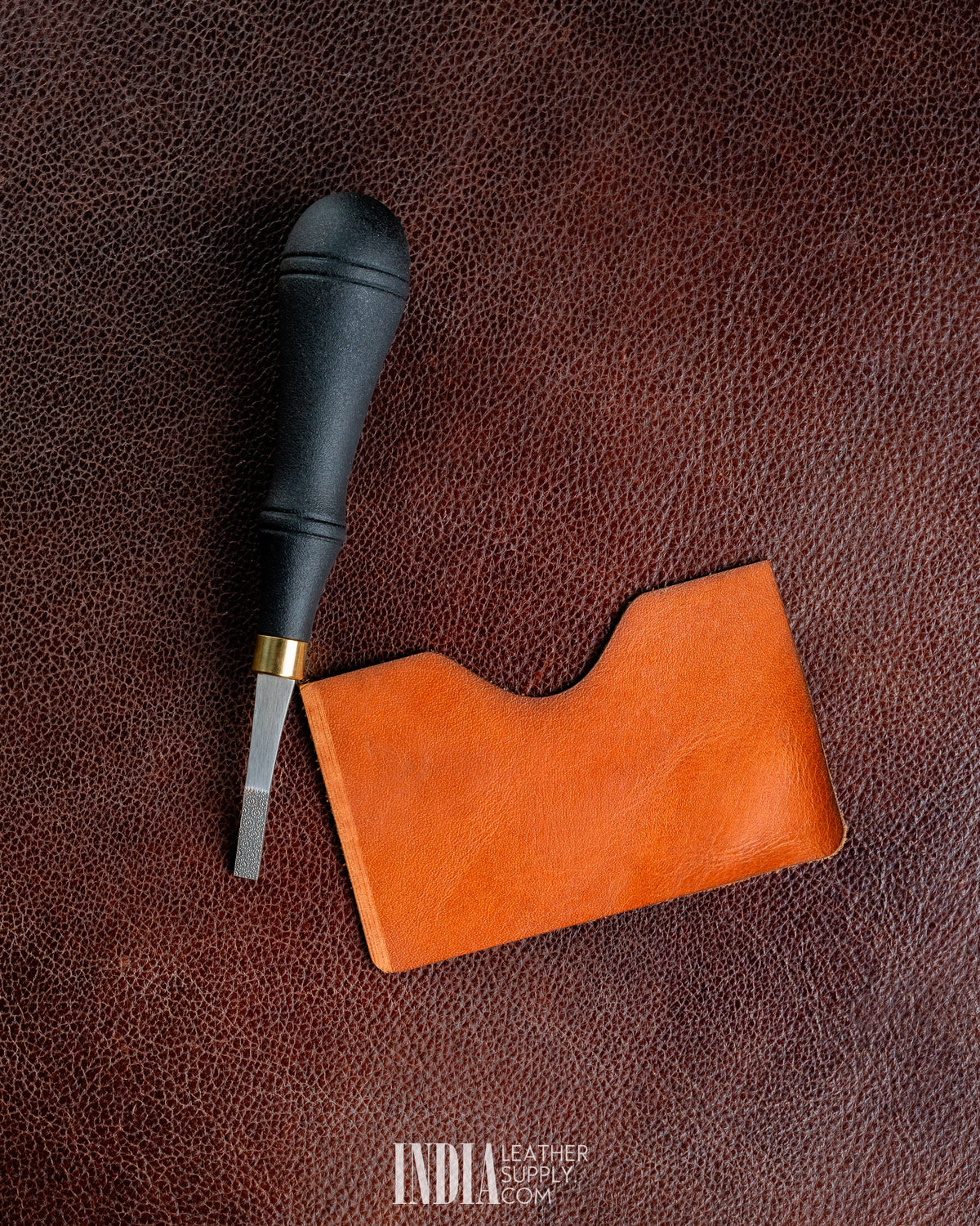 Square head detail on the leather detail rougher | India Leather Supply