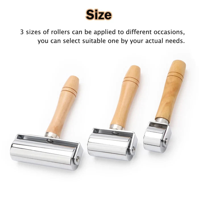 Leathercraft Wooden Handle Leather Press Edge Roller | India Leather Supply