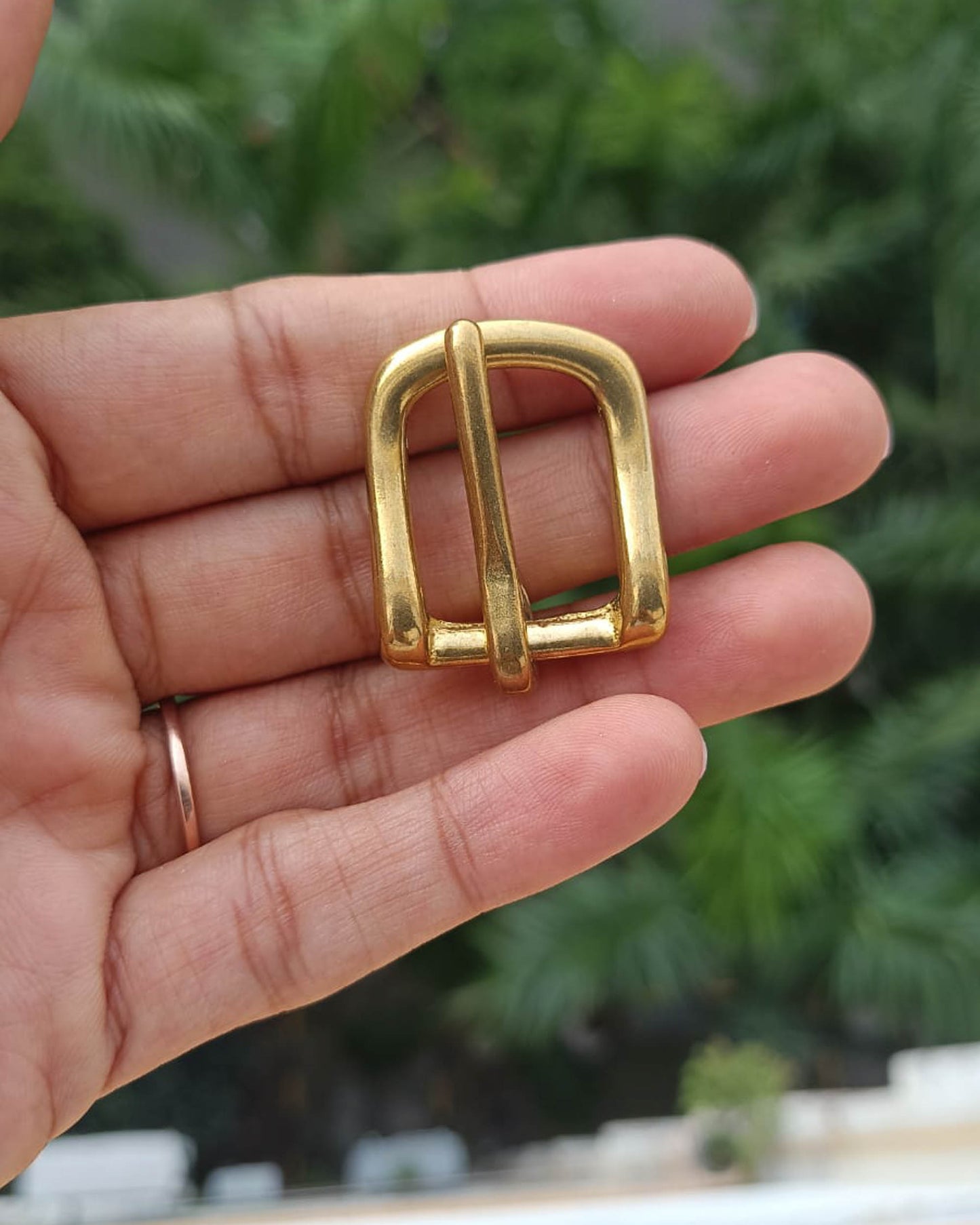 Magadha Buckle (Solid Brass) | 17mm | India Leather Supply