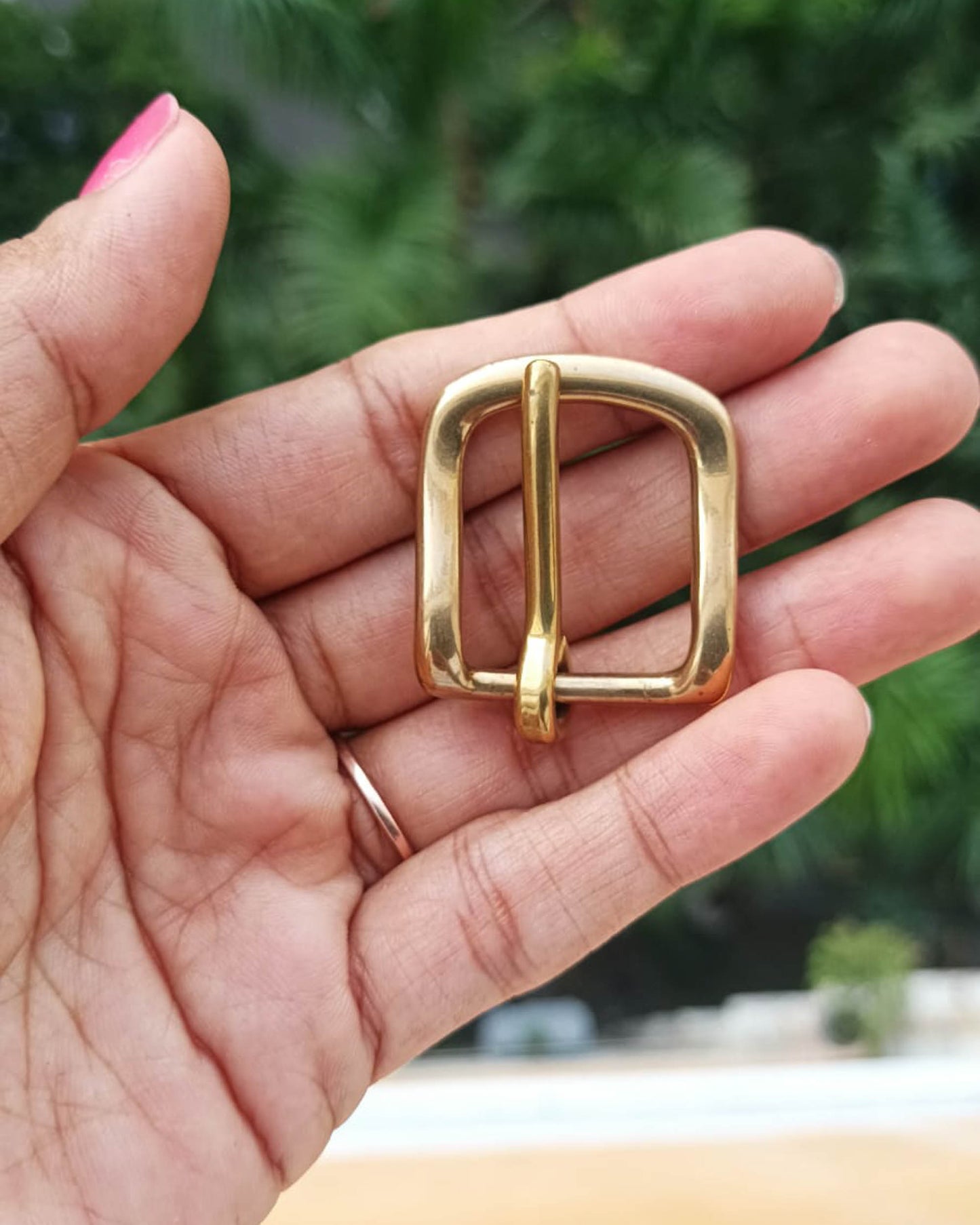 Magadha Buckle (Solid Brass) | 20mm | India Leather Supply