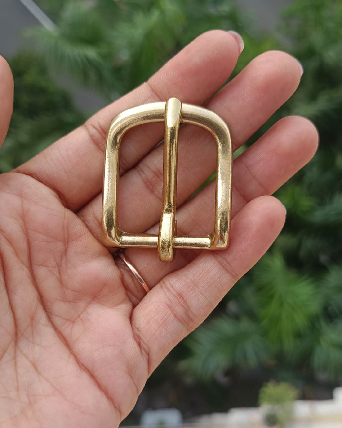 Magadha Buckle (Solid Brass) | 25mm | India Leather Supply