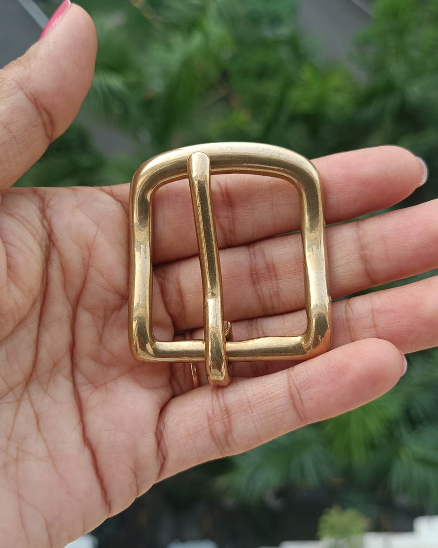 Magadha Buckle (Solid Brass) | 32mm | India Leather Supply
