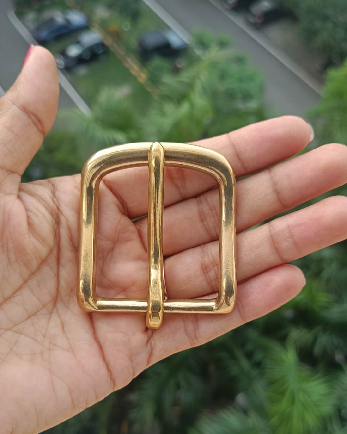Magadha Buckle (Solid Brass) | 38mm | India Leather Supply